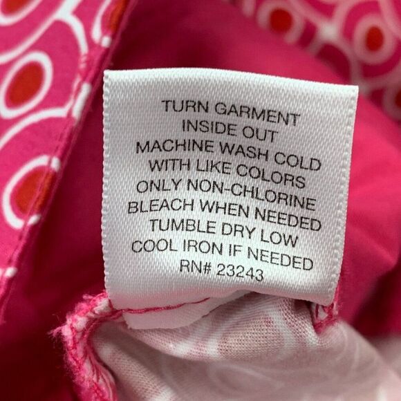 New York & Co. Shorts sz 0 Pink Circular Pattern Cuffed 4" Inseam - Picture 7 of 7